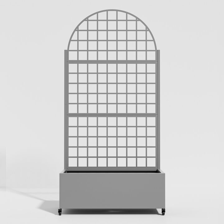 71*35.5 Archerd Metal Planter Box with Trellis