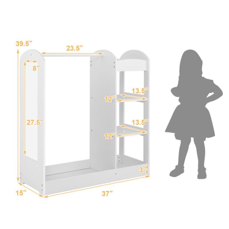 Hivvago Kids Dress Up Storage with Mirror