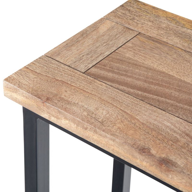 Simpli Home Skyler Solid Mango Wood C Side Table In Natural