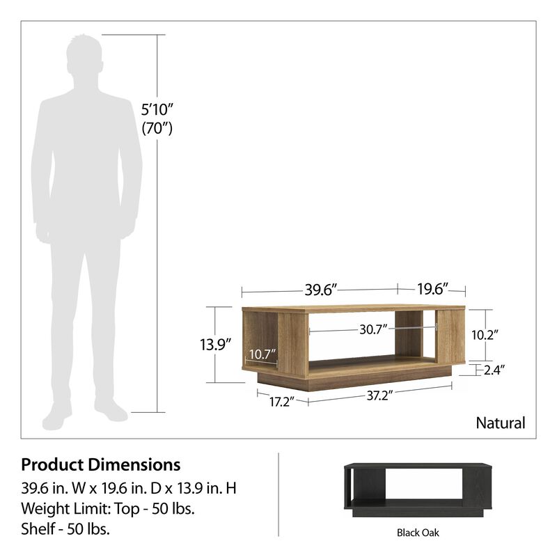 Knowle Contemporary Rectangle Coffee Table