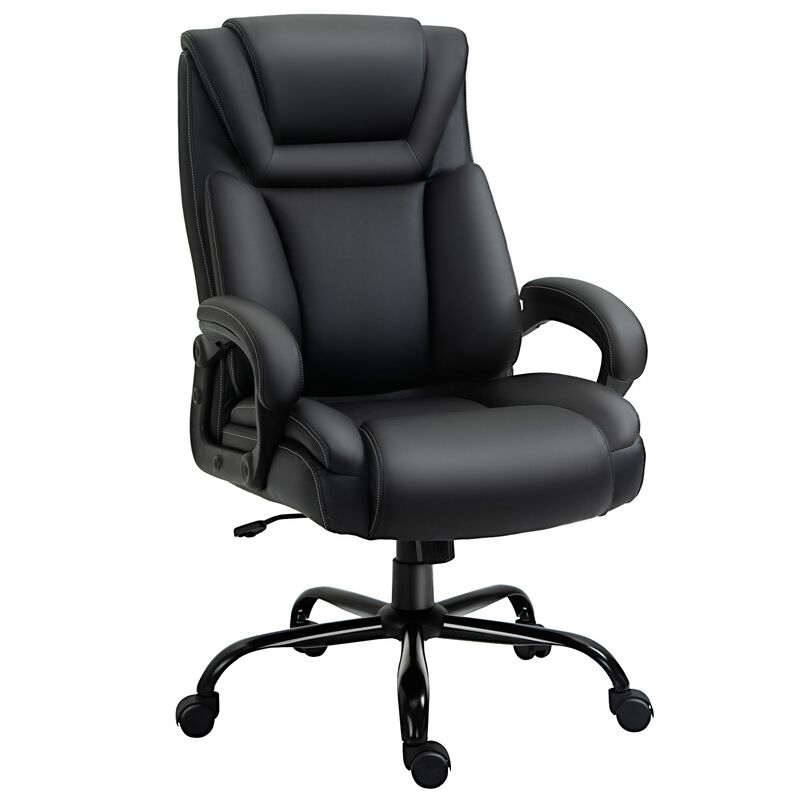 Black Executive Giant: 400lbs Capacity High Back PU Leather Office Chair