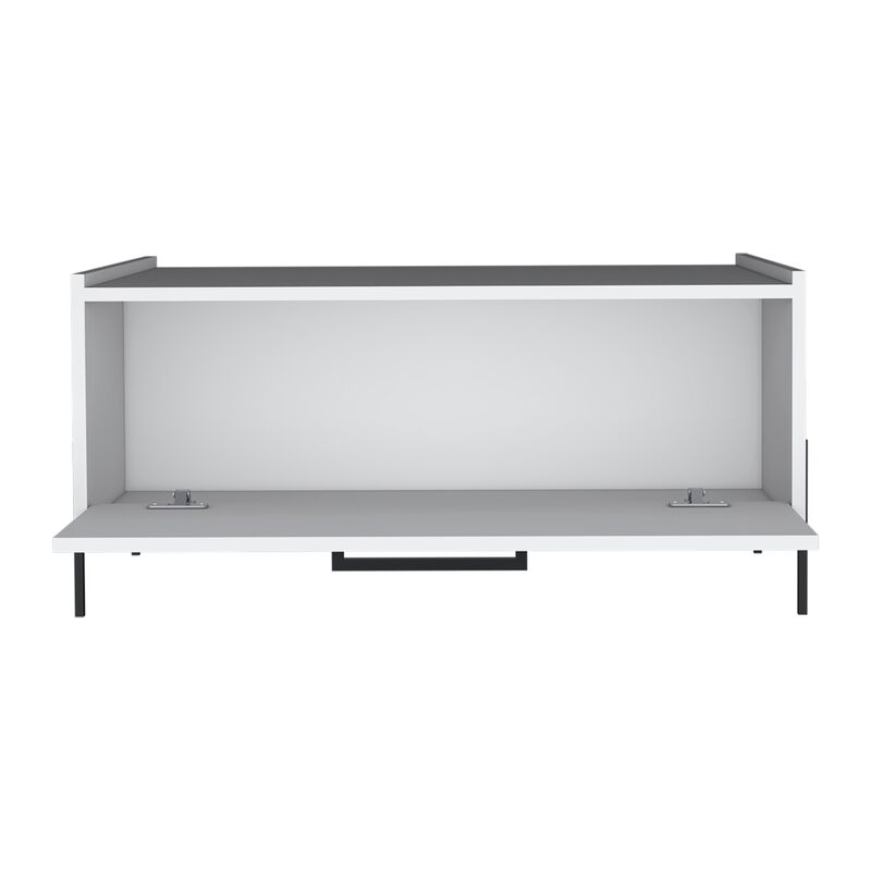 Juneau Coffee Table 15.6" H, 1 shelf, 4 legs, Black