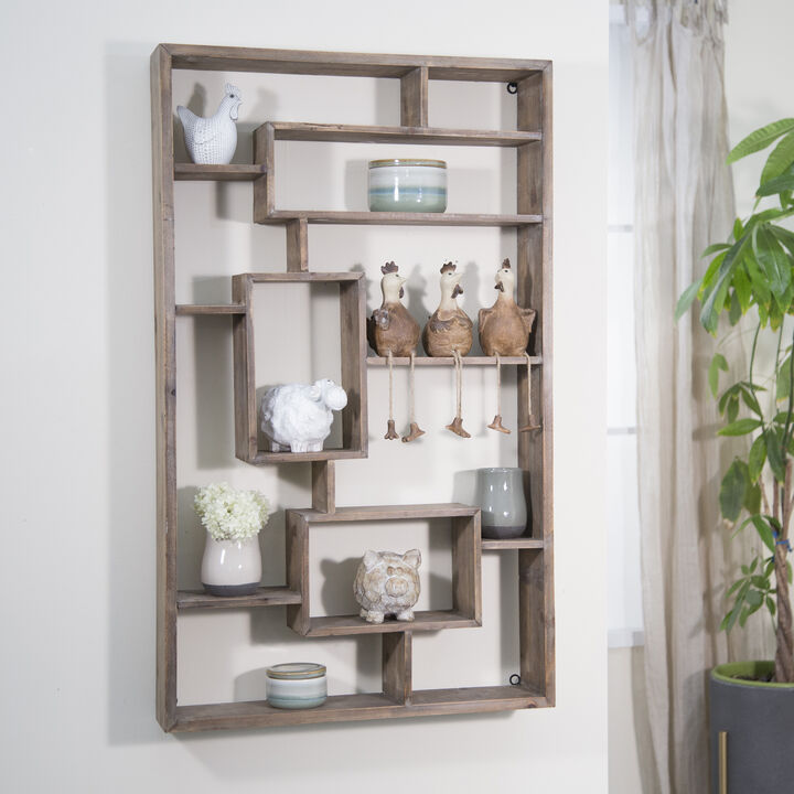 Multi-tier Wall Shelf, Brown