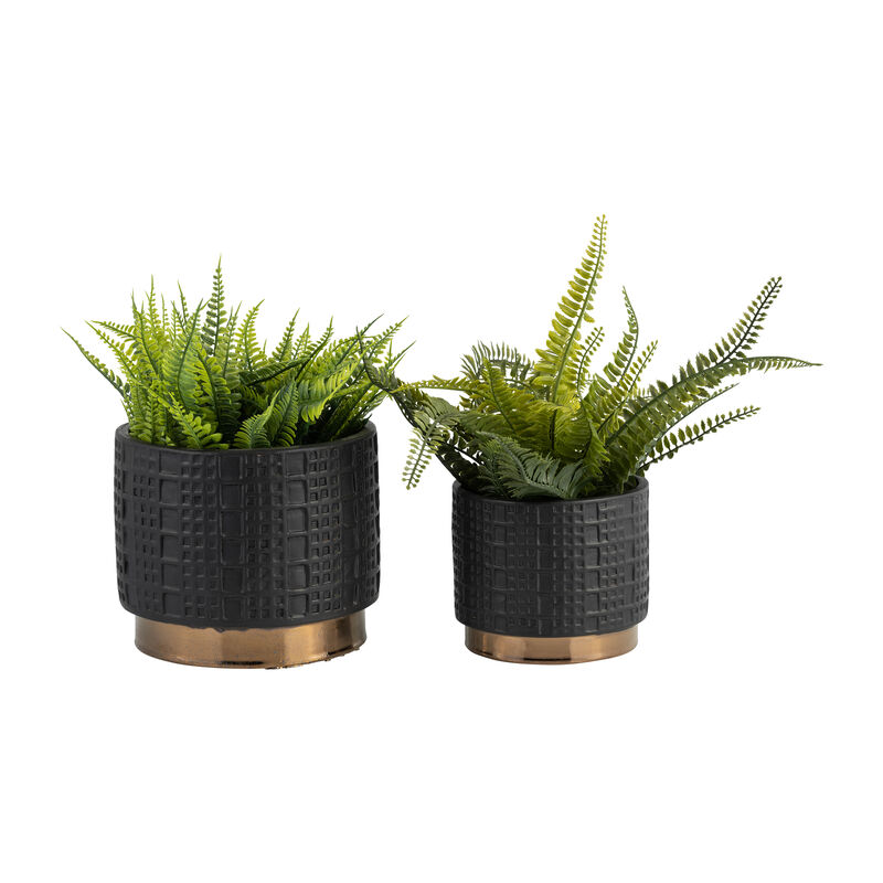 Mesh Metallic Planters, Black