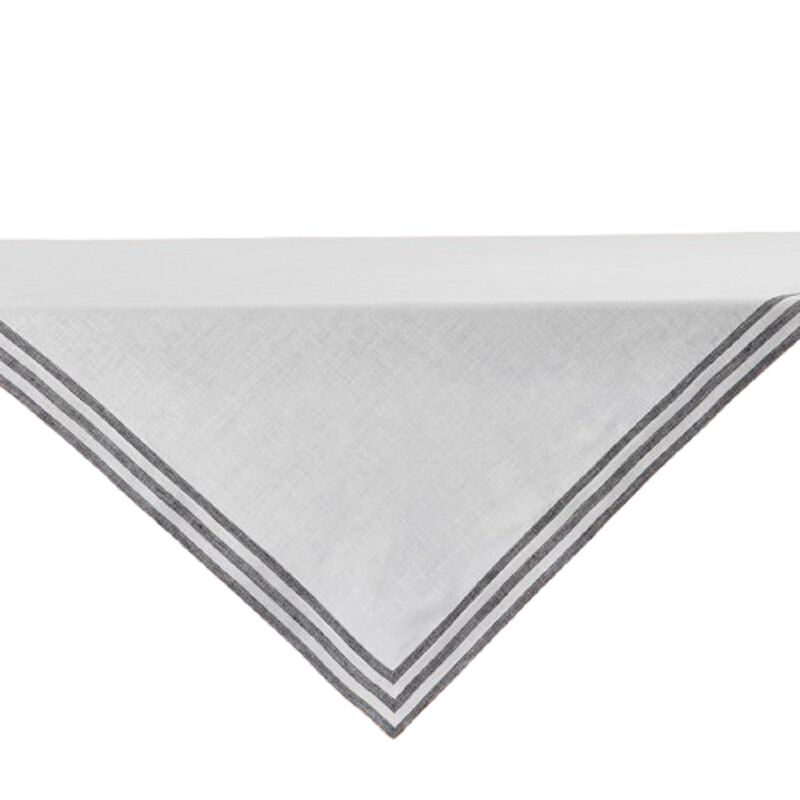 Solino Home 100% Pure Linen Table Throw 52 x 52 Inch | Mila for Thanksgiving, Christmas