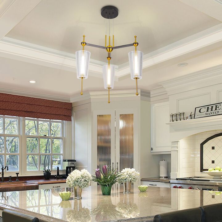 VONN Lighting Integrated LED Pendant Light Height Adjustable Chandelier