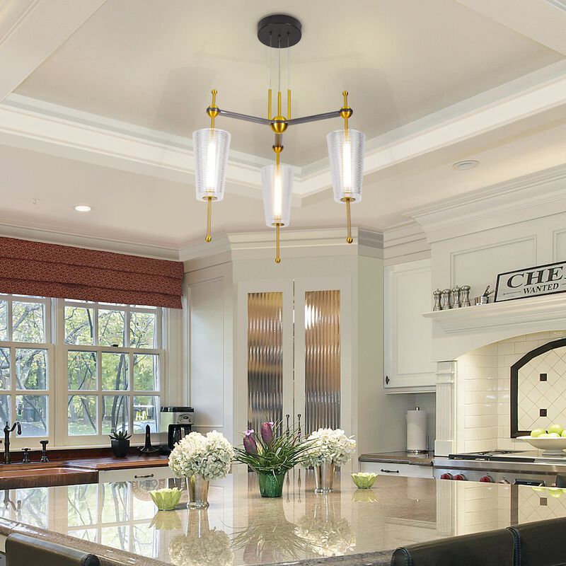 VONN Lighting Integrated LED Pendant Light Height Adjustable Chandelier