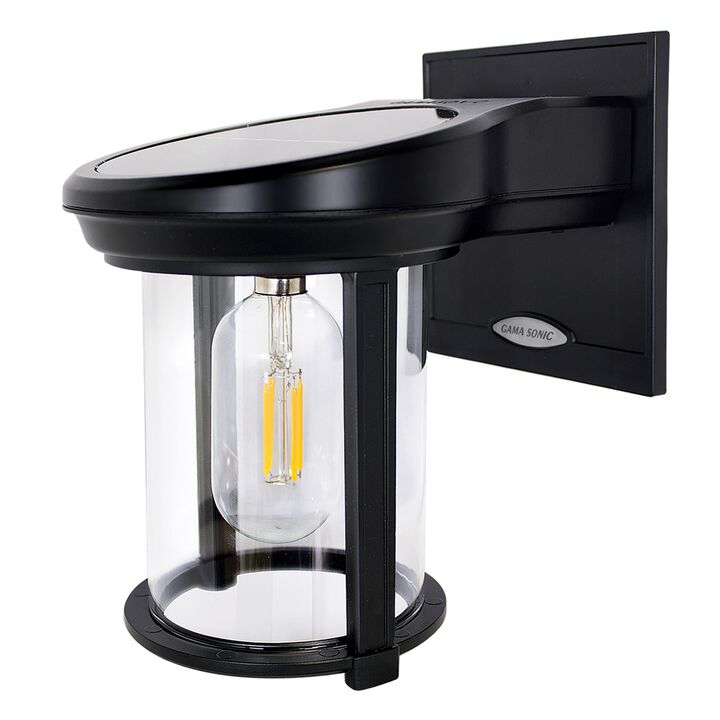 Solar Coach Lantern - w/Edison Bulb - Black