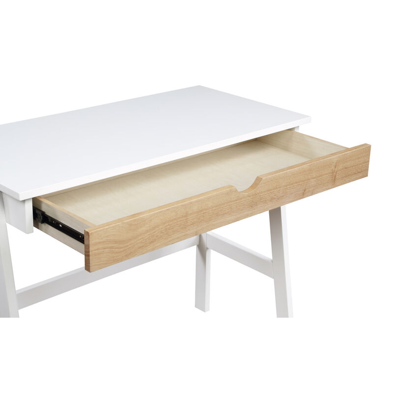 Hilton Desk In White/Natural