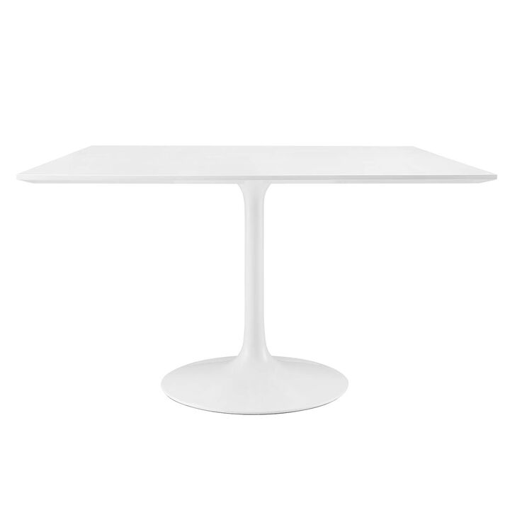 Modway - Lippa 48" Square Wood Top Dining Table White