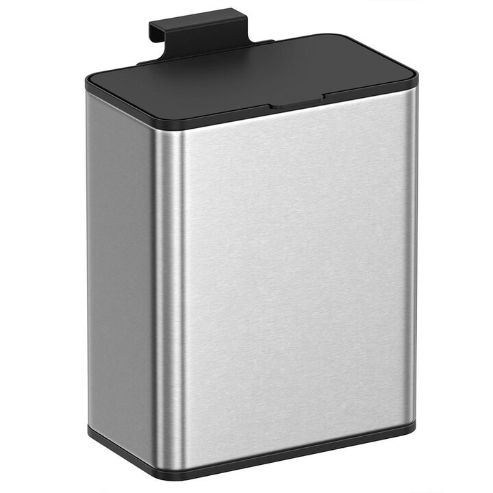 2.1-Gallon Hanging Trash Can with Lid