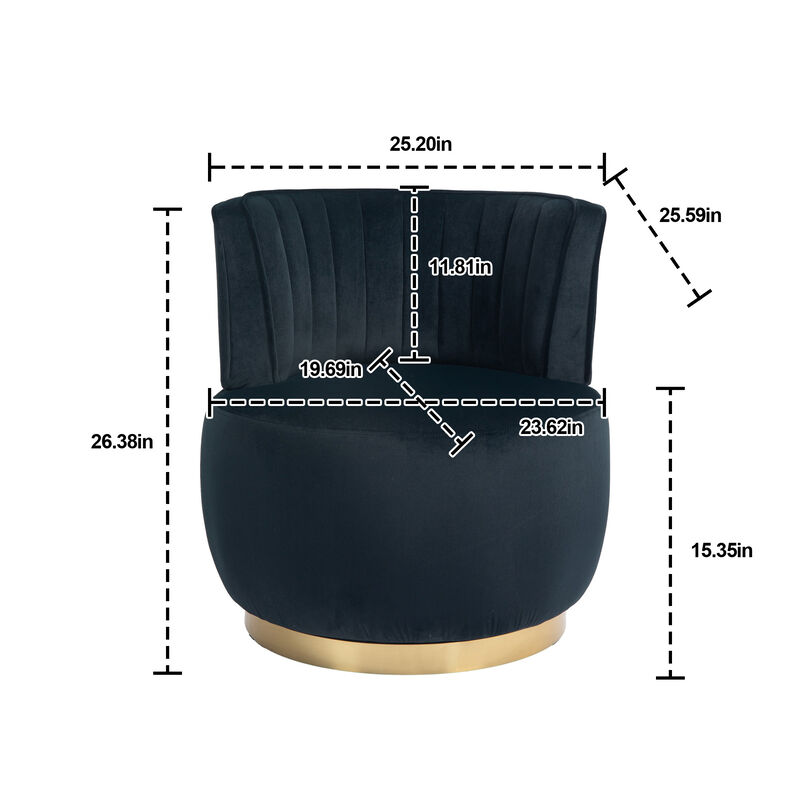 Merax 360 Degree Swivel Barrel Accent Chair
