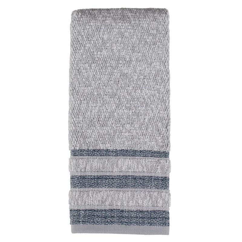 Saturday Knight Ltd Cubes Stripe Collection High Quality Easily Fit And Diamond Design Hand Towel - 16x26", Navy