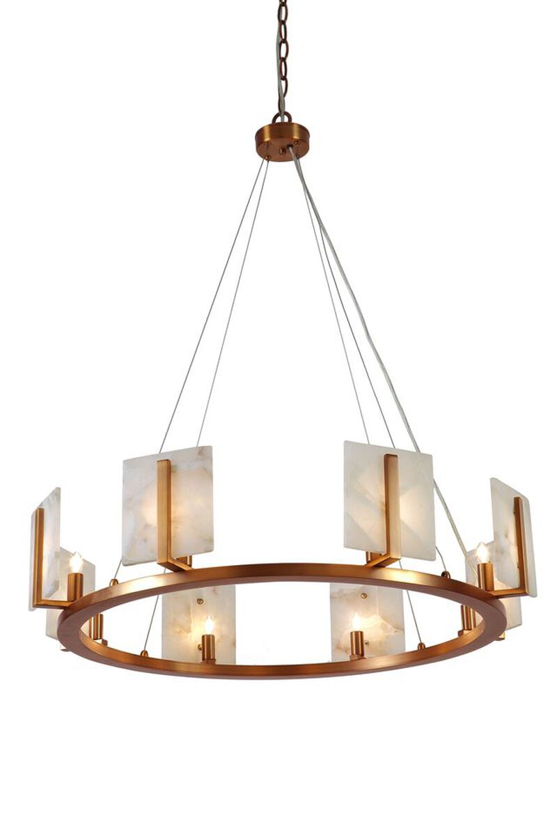 Halo Alabaster 8 Light Chandelier