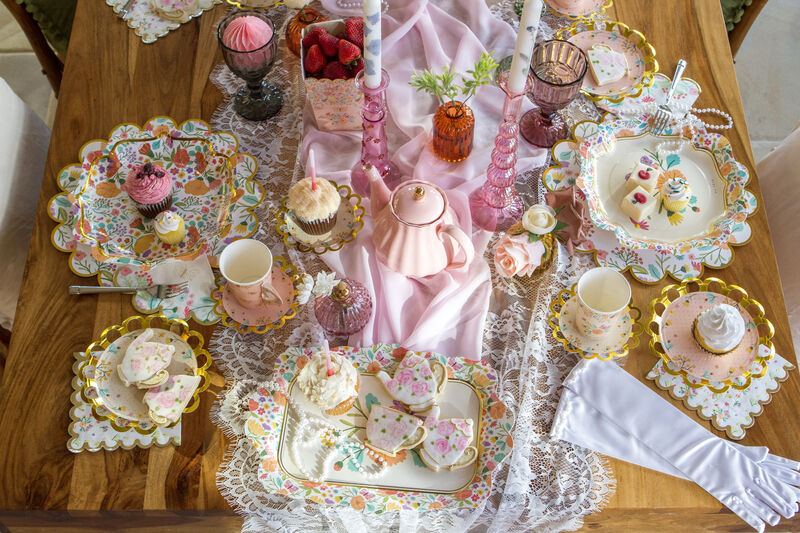 Ma Fete Tea Party Paper Dinner Plates, 10.5" (8)