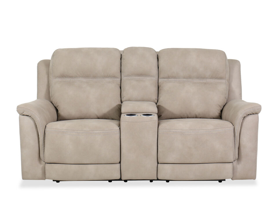 DuraPella Dual Power Reclining Loveseat with Console