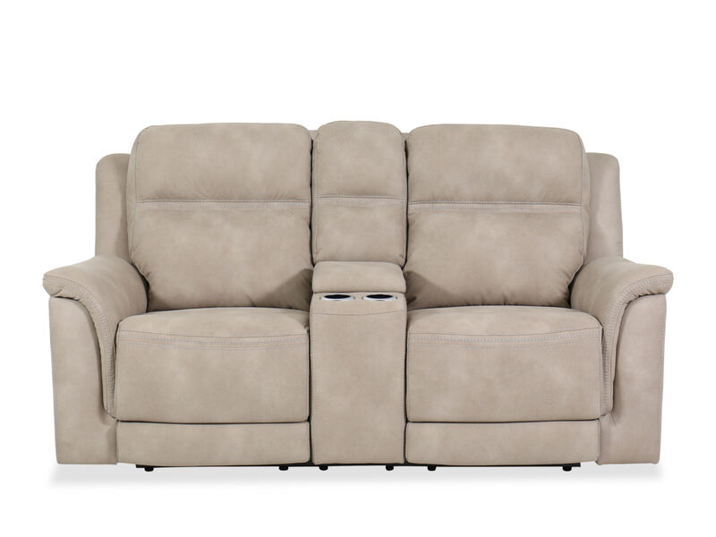 DuraPella Dual Power Reclining Loveseat with Console