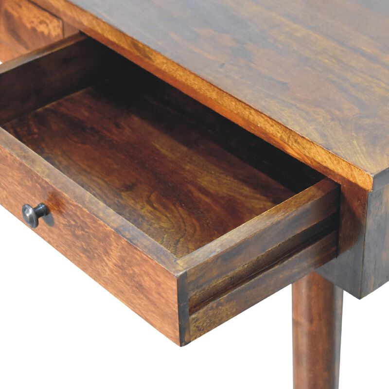 Artisan Furniture solid Wood Chestnut Hallway 2 Drawer Console Table
