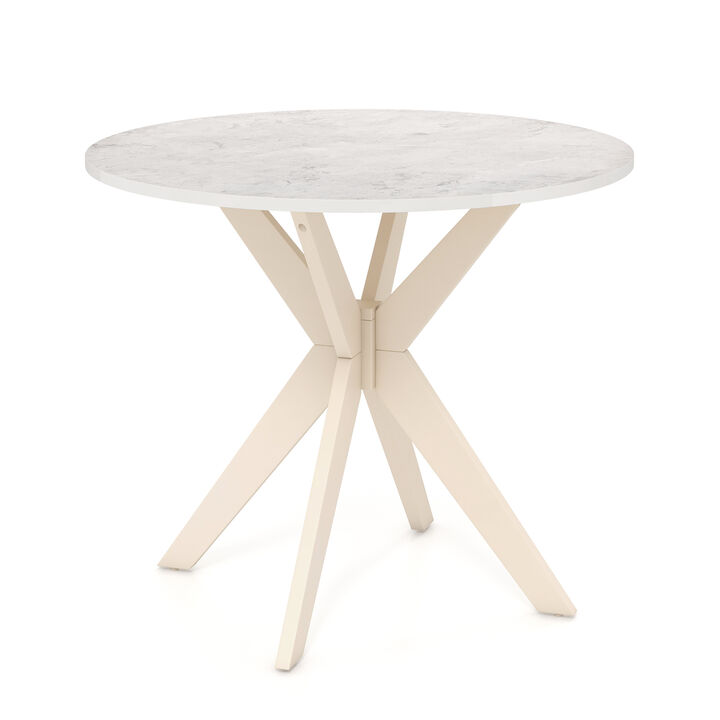 Modern Kitchen Table with Sleek Faux Marble Top – Stylish Dining Table for Small & Large Spaces