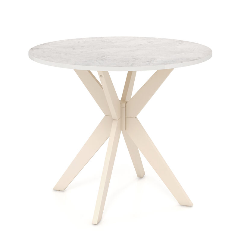Modern Kitchen Table with Sleek Faux Marble Top – Stylish Dining Table for Small & Large Spaces
