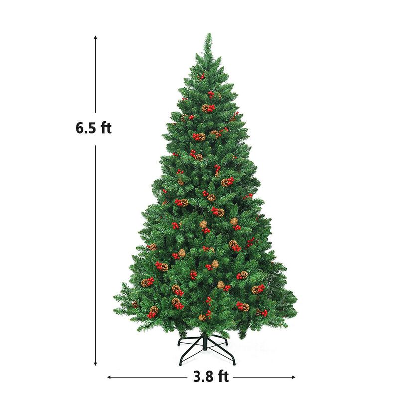Pre-lit Hinged Christmas Tree with LED Lights for Bright and Convenient Holiday Decor