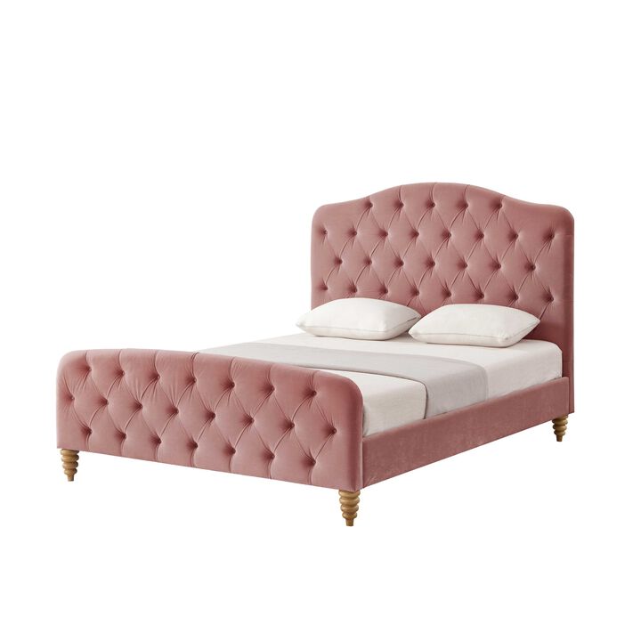 Rustic Manor Katerina Velvet Platform Bed