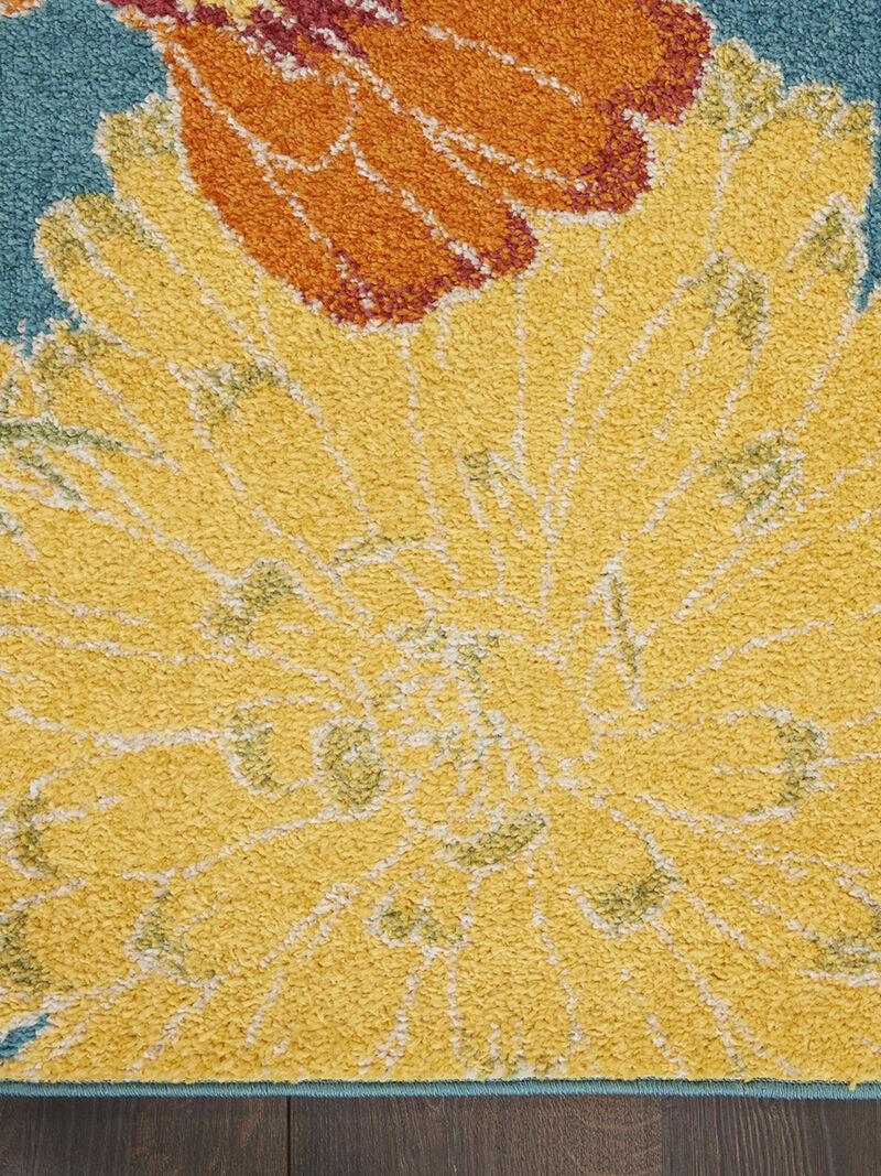 Allur ALR06 Turquoise/Multicolor 9' x 12' Rug