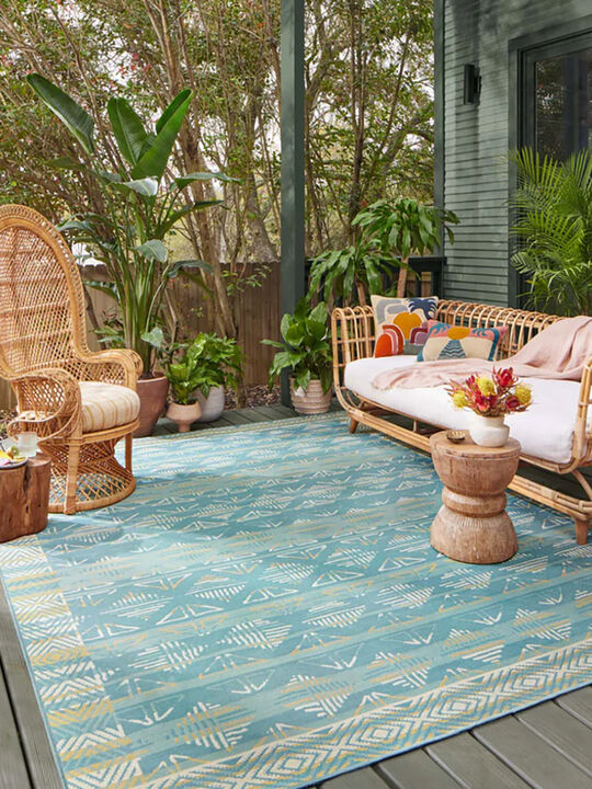 Ari ARI01 Ocean/Gold 7'9" x 9'9" Rug