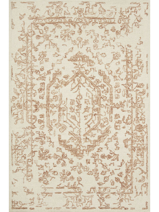 Annie ANN01 White/Rust 7'9" x 9'9" Rug