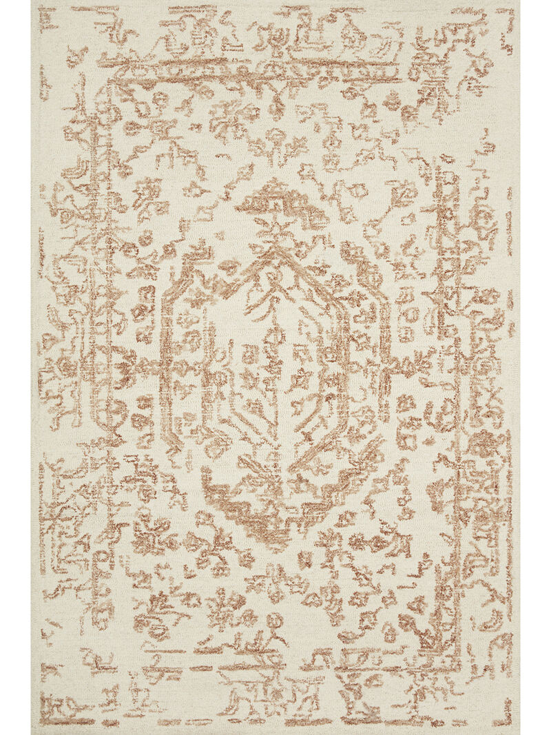 Annie ANN01 White/Rust 7'9" x 9'9" Rug
