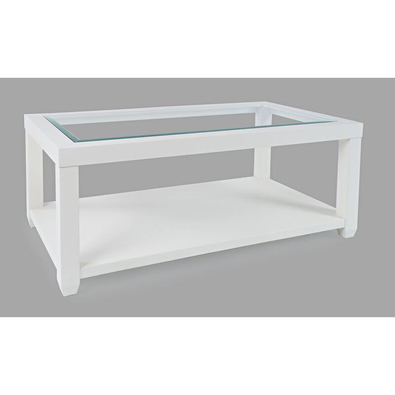Jofran Urban Icon Contemporary Rectangular Glass Inlay Coffee Table