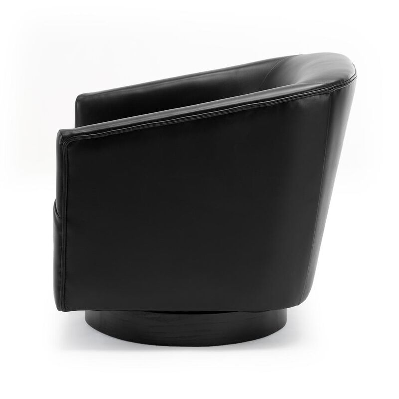 Comfort Pointe Gaven Black Wood Base Swivel Chair