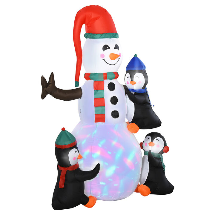 6' Light Up Inflatable Snowman  Penguin Christmas Lawn Decoration