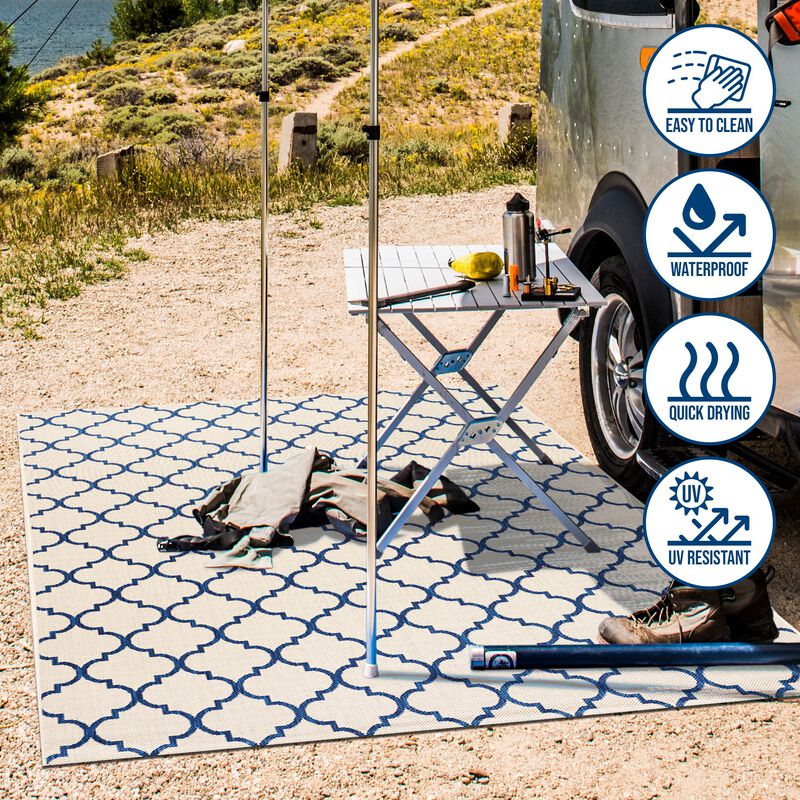 Arabesque Ogee Trellis Indoor/Outdoor Area Rug
