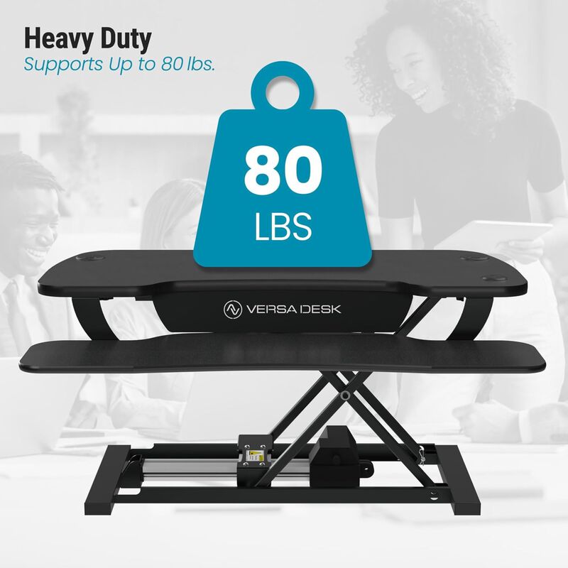 VersaDesk PowerPro® 36"W Electric Adjustable Standing Desk Converter, Black