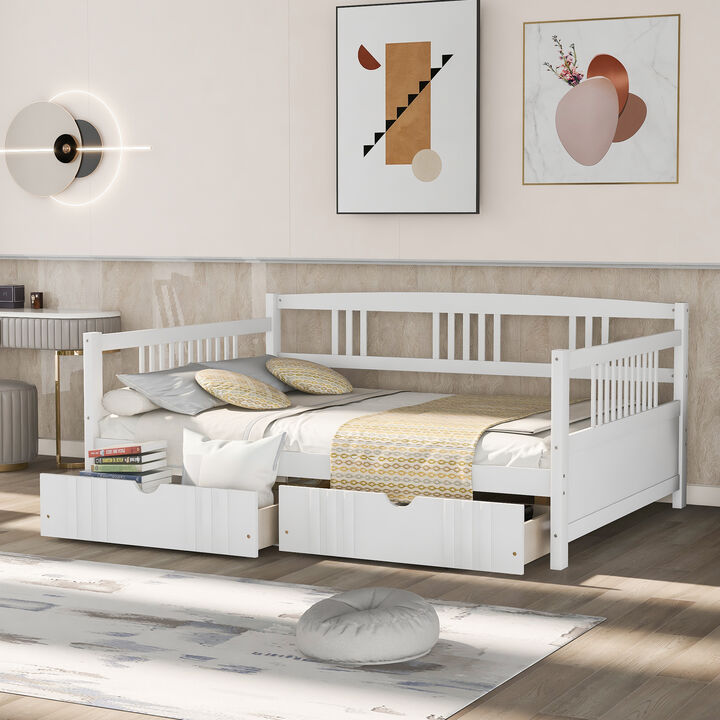 Merax Daybed Wood Bed with 2 Drawers