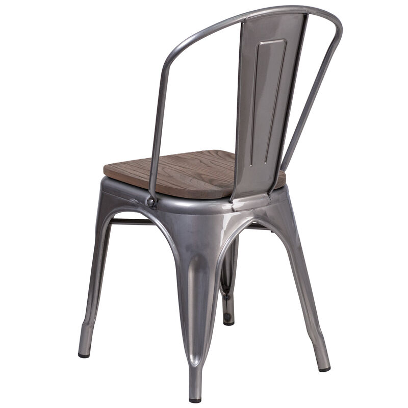 Metal/Wood Colorful Restaurant Chairs
