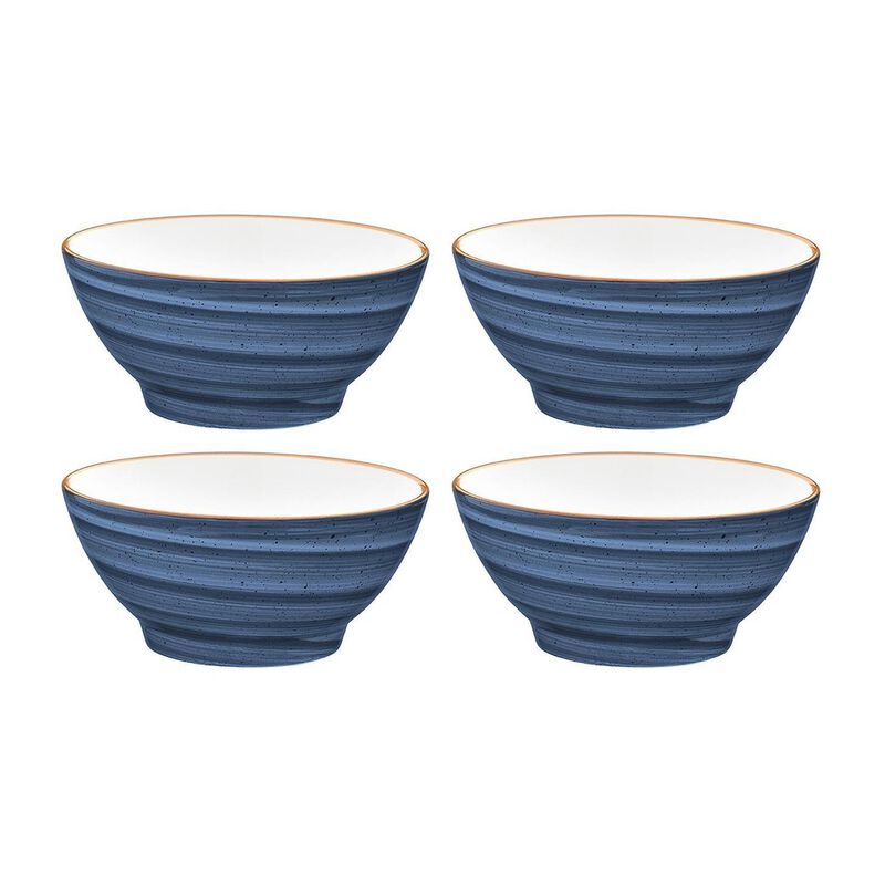 Dusk dia.4.75" h:2.25" 10 oz. Round Blue Porcelain Bowl (Set of 4)