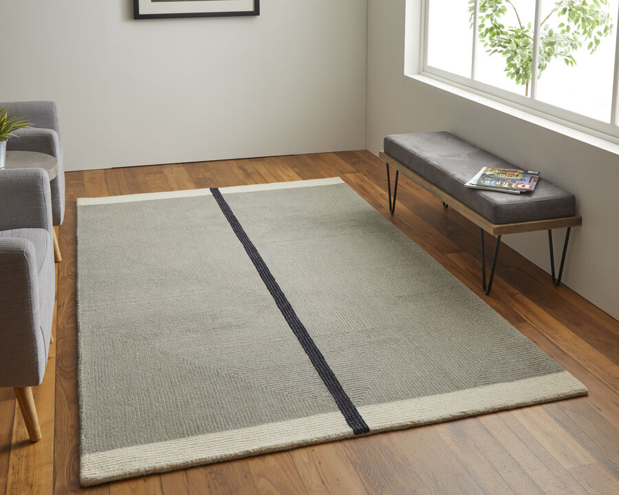 Maguire 8904F Taupe/Black 3'6" x 5'6" Rug
