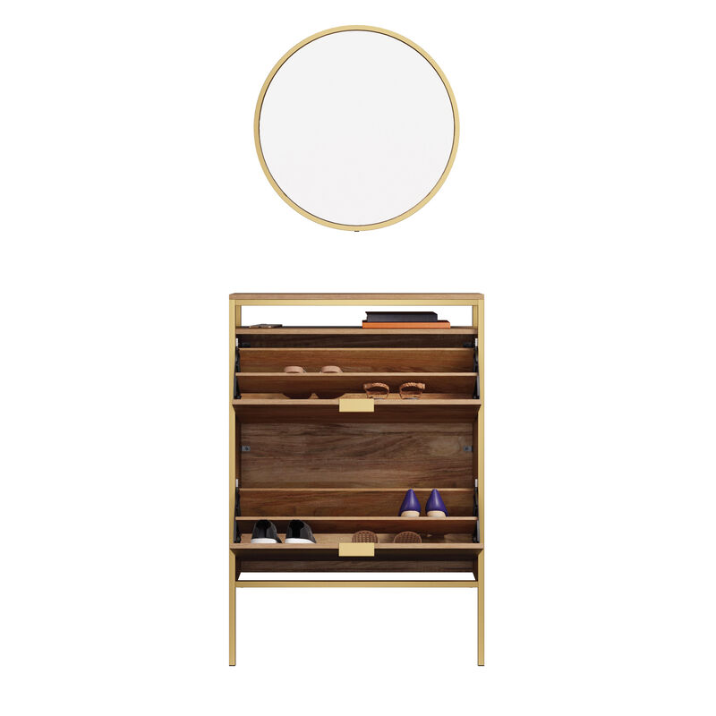 International Lux Shoe Cabinet with Mirror