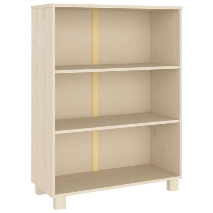 vidaXL Book Cabinet Honey Brown 33.5"x13.8"x13.8" Solid Wood Pine