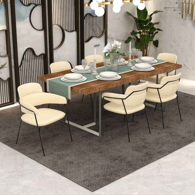 LeisureMod Axis Collection Modern Dining Chair - Set of 2
