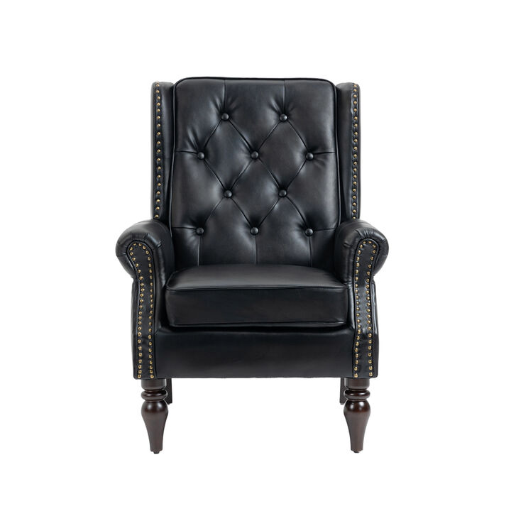 Wood Frame Armchair, Modern Accent Chair Lounge Chair For Living Room