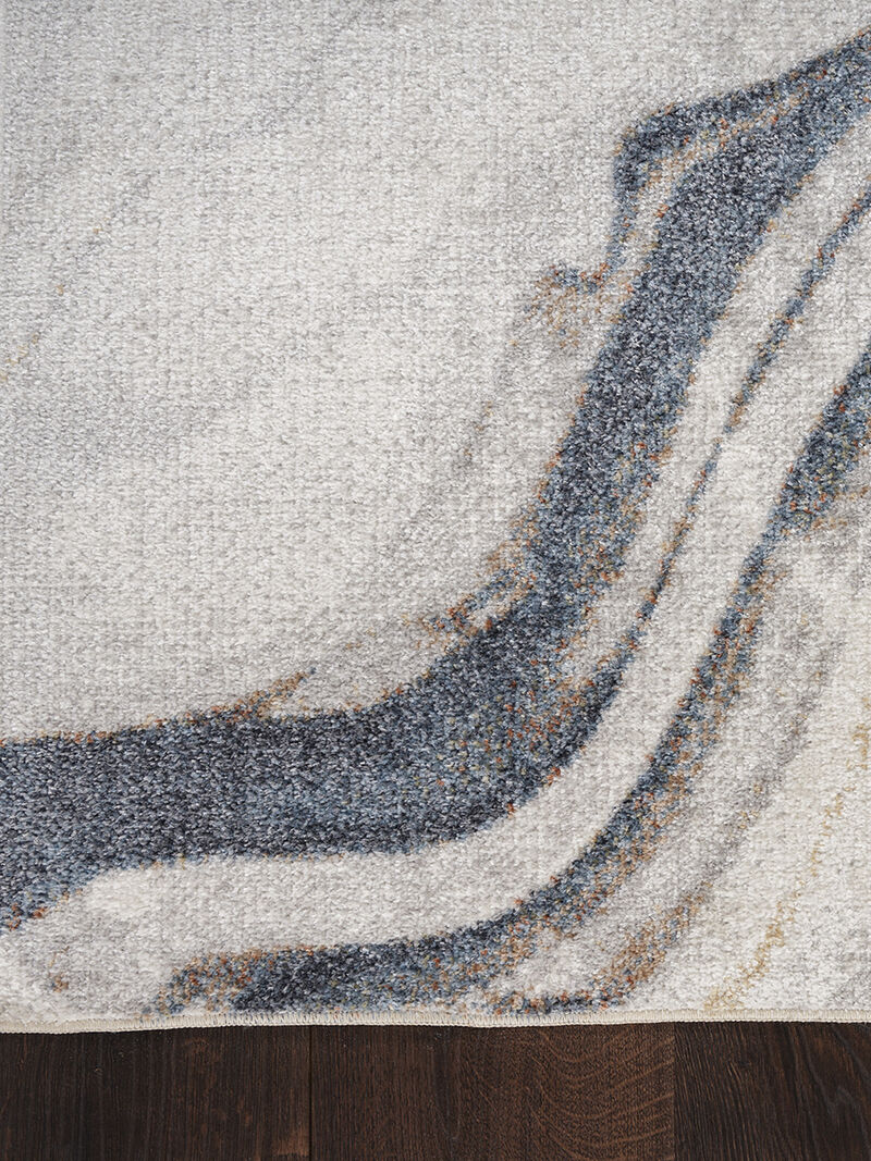 Astra Machine Washable ASW15 Ivory/Blue 7'10" x 10' Rug