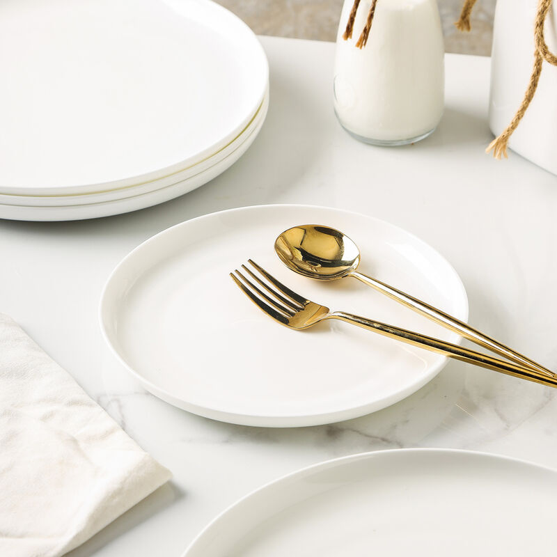 Stone Lain Gabrielle Bone China 24 Piece Dinnerware Set, White