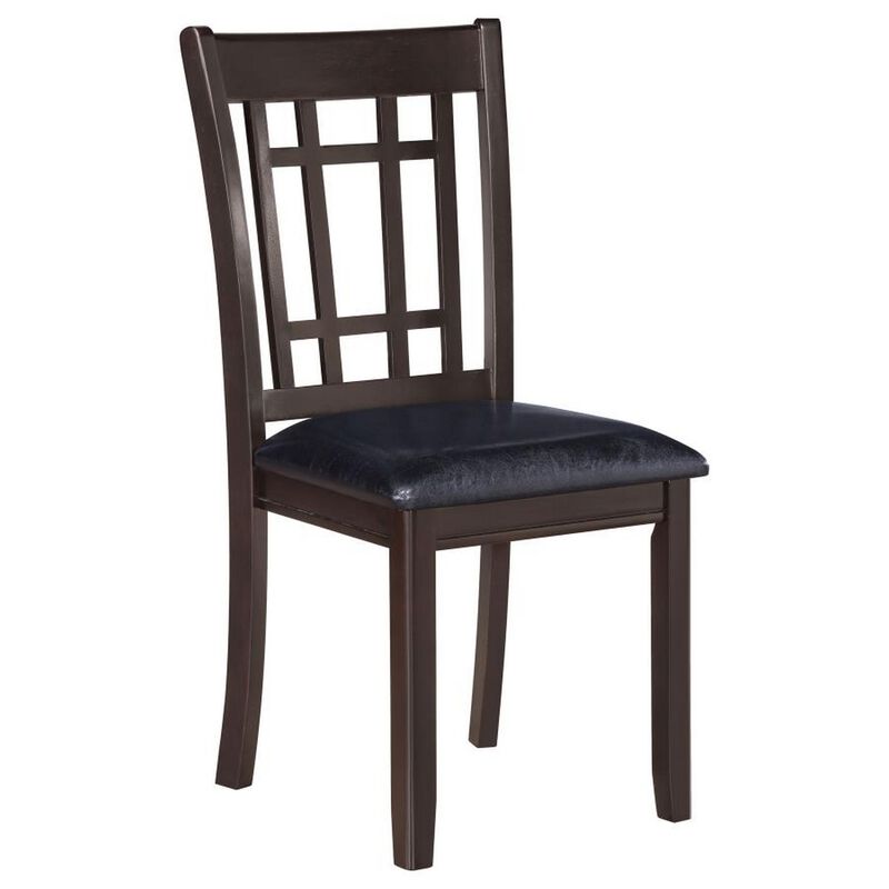 5 Piece Dining Set, 42 Inch Round Extendable Table With 4 Chairs, Espresso - Benzara