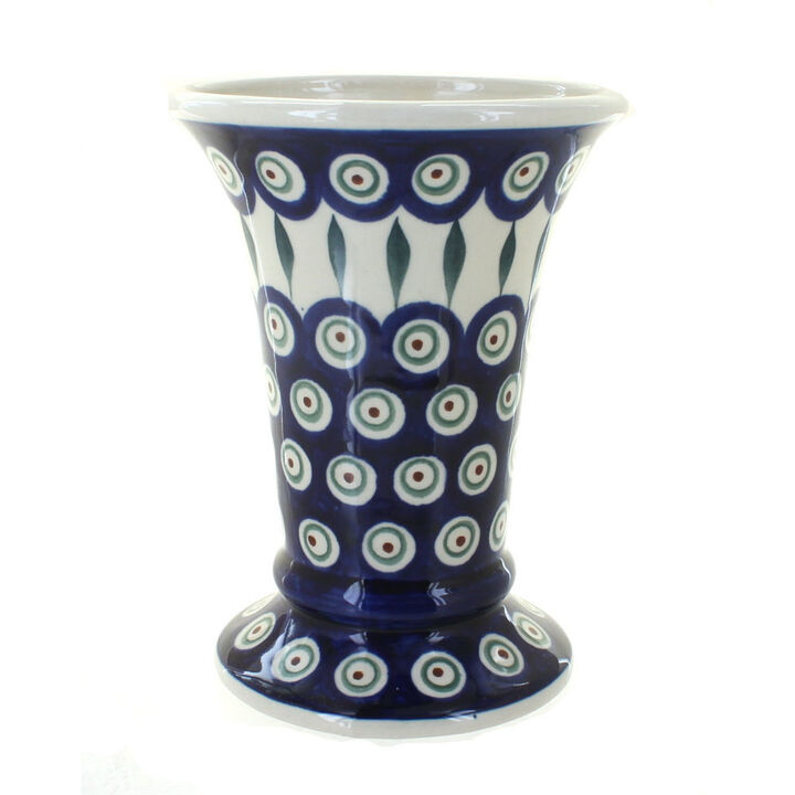 Blue Rose Polish Pottery Stars & Stripes Small Vase