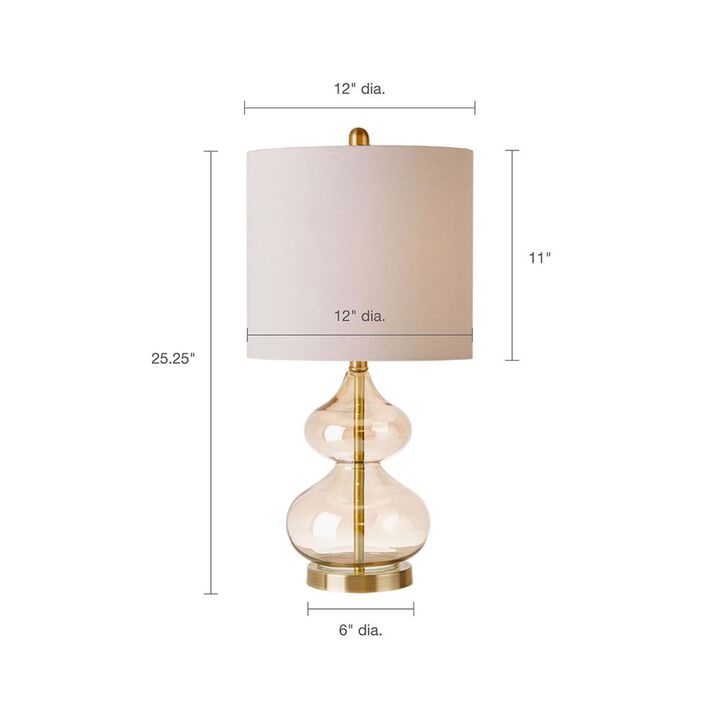 Belen Kox Elegant Gold Glass Table Lamp Set, Belen Kox