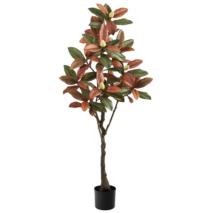 Hivvago 5 Feet Fall Magnolia Artificial Tree