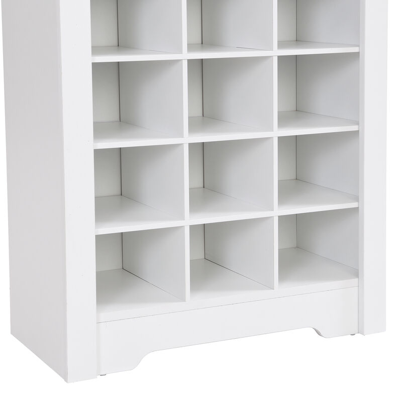 Merax Contemporary Cubby Console  Shoe Cabinet